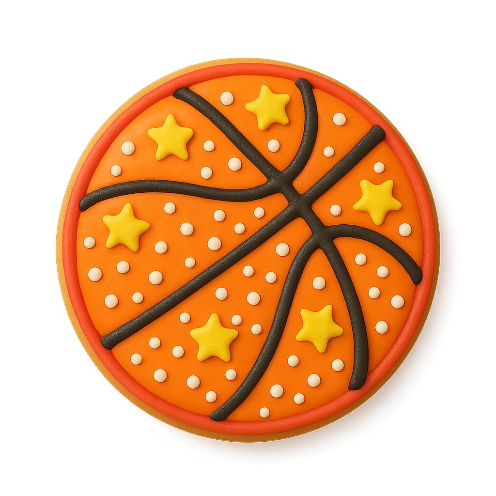 Detailed Basketball Cookie Cutter (2 to 8 inches) - Perfect for Sports-Themed Parties and Crafts
