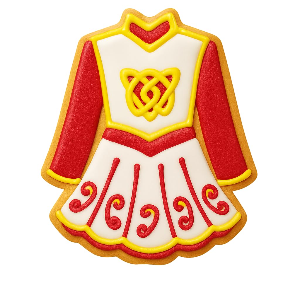 Stylish Irish Dance Dress Cookie Cutter Style 2 - 4x3" Quality Kids Baking Fun