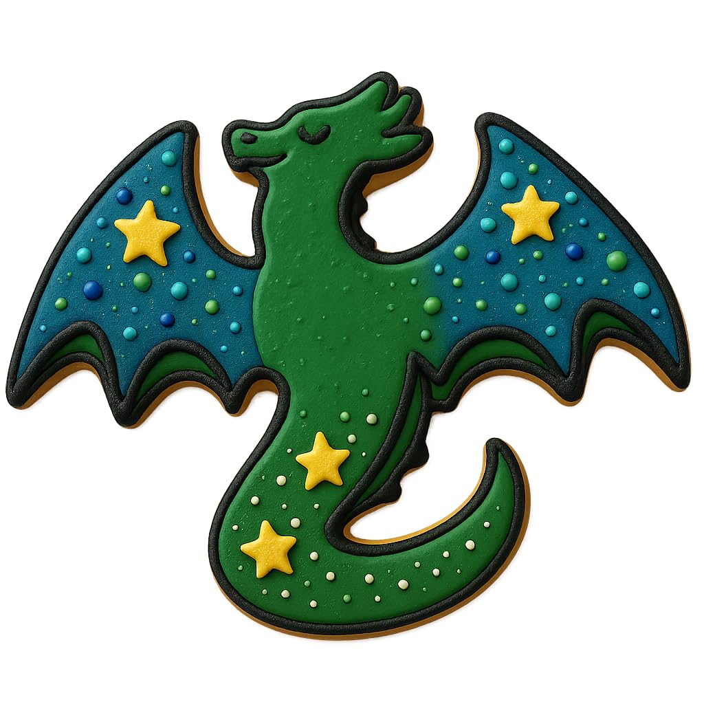 Flying Dragon Cookie Cutter - Perfect for Fantasy Enthusiasts and Bakers - 3" to 8" - Made in the USA by Mighty Gadget