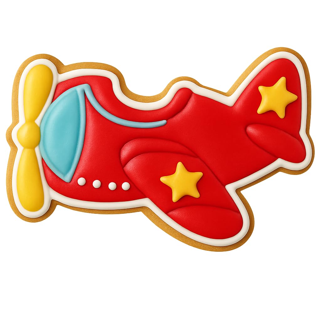 Vintage Toy Airplane Cookie Cutter - 4x2.5" Fun Creative Baking Tool