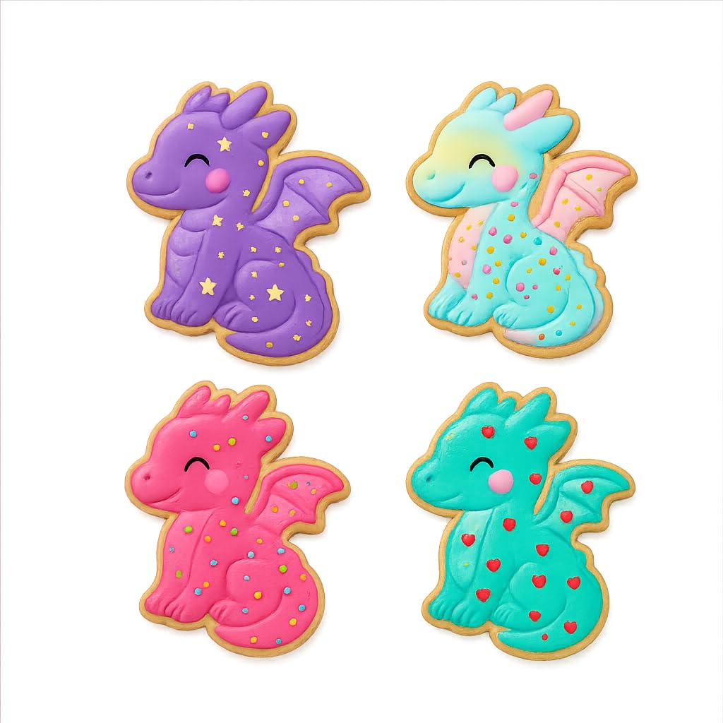 Fantasy Baby Dragon Cookie Cutter - 4x3.5" Creative Kids Baking Fun