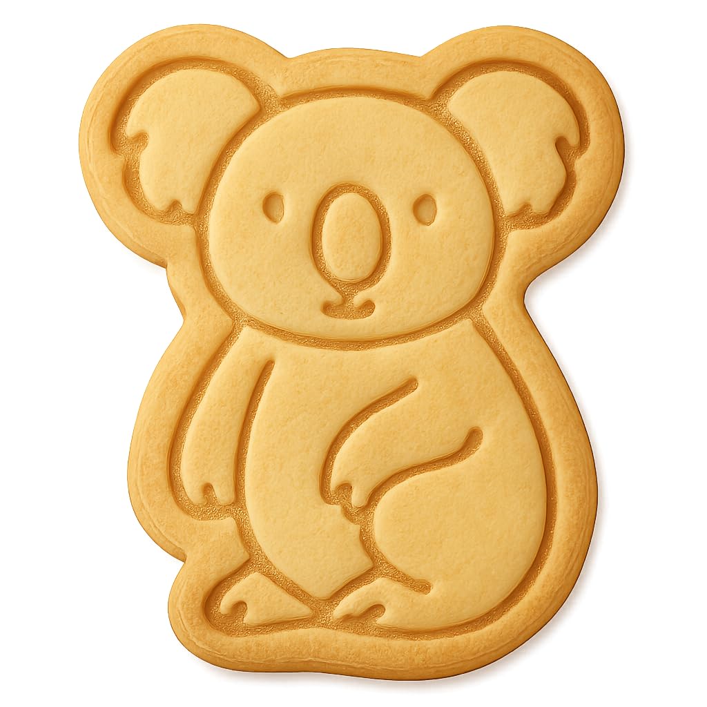 Curious Koala Cookie Cutter - 4x3.1" Fun Baking Design for Kids