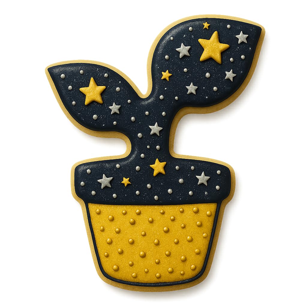 Potted Sprout Cookie Cutter – 3.5x2.29" Fun Garden Plant Shape for Nature-Lovers and Bakers (Random Color)