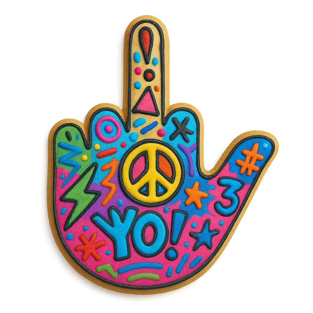 Middle Finger Cookie Cutter (4 inches)