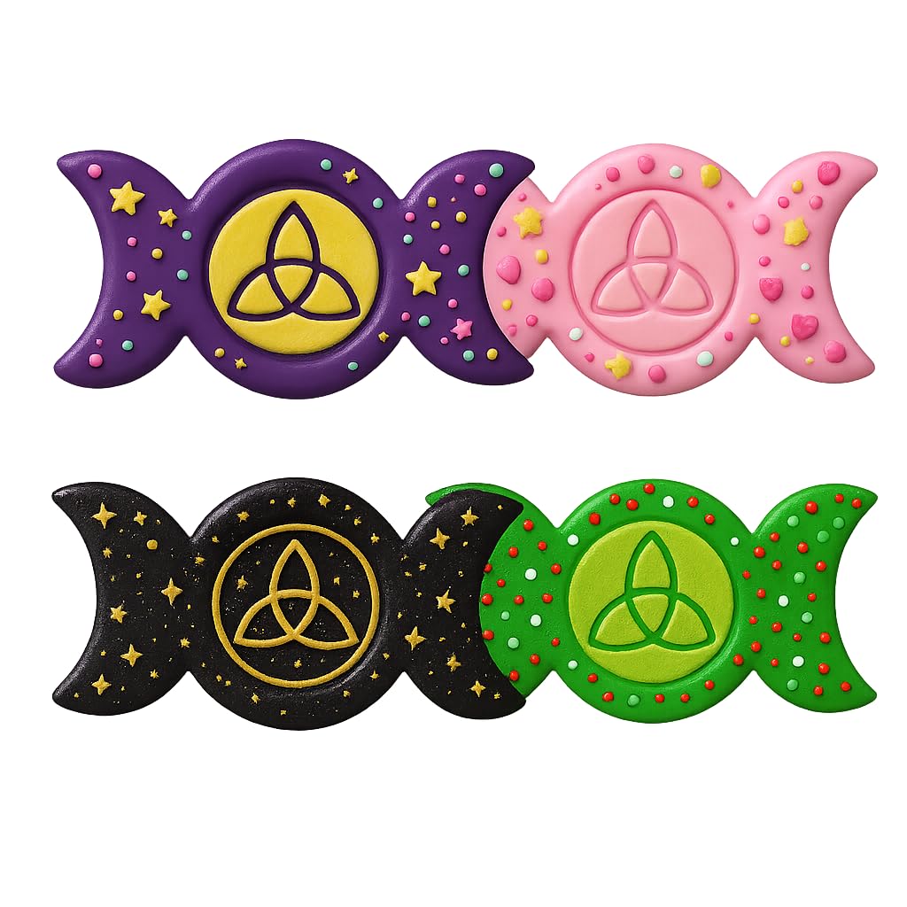 Mighty Gadget Trinity Knot Cookie Cutter & Stamp - 4x2.5" Elegant Design for Celtic Baking (Random Color)
