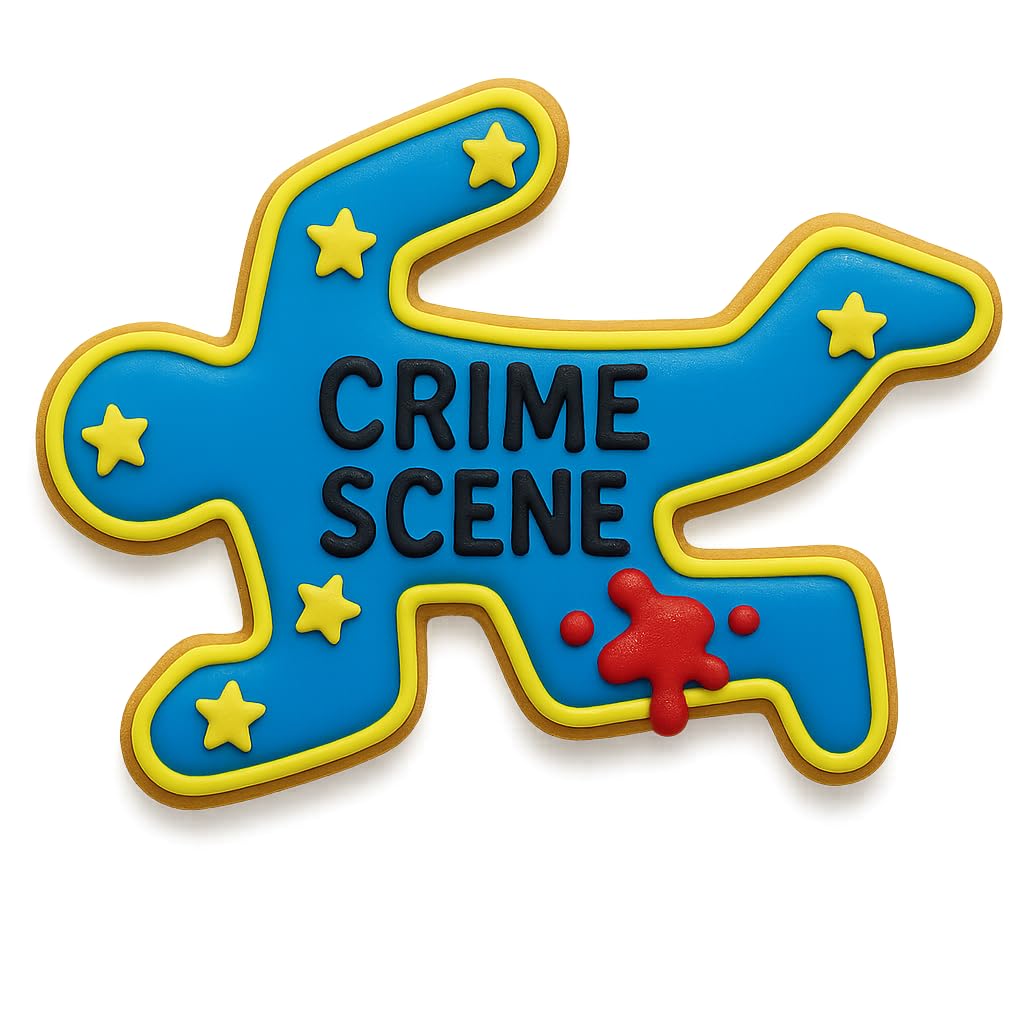 Crime Scene Body Outline Cookie Cutter, Style 2 (4x3") - Perfect for Mystery or Halloween-Themed Baking and Crafts