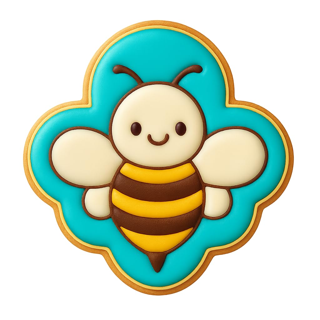 Kawaii Bee Cookie Cutter - 4x3.8" Fun Baking Kitchen Party Design