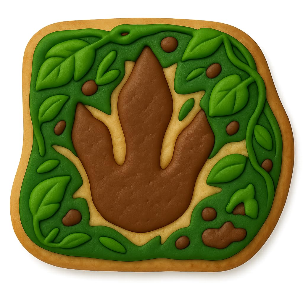 T-Rex Fossil Cookie Cutter & Stamp 4x3.74" for Baking Fondant Clay Embosser