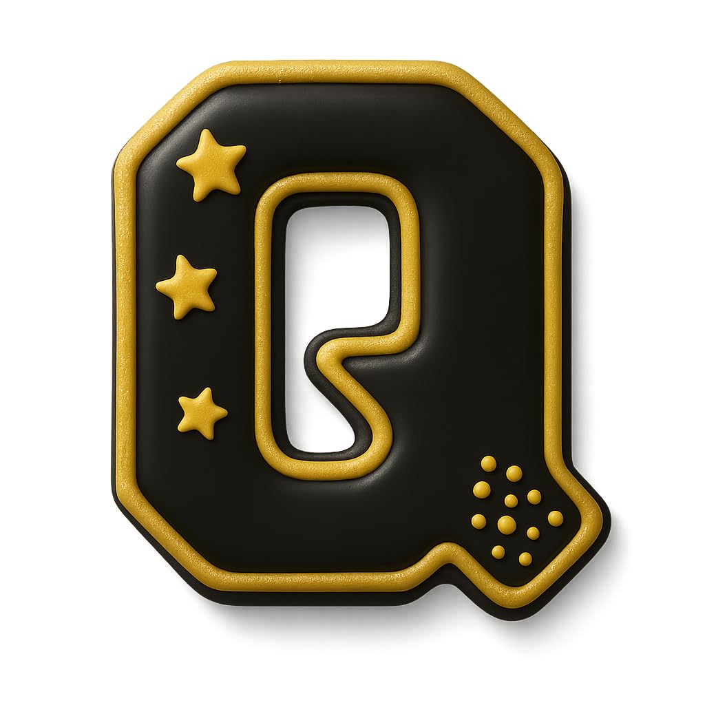 3" Varsity Letter Q Cookie Cutter