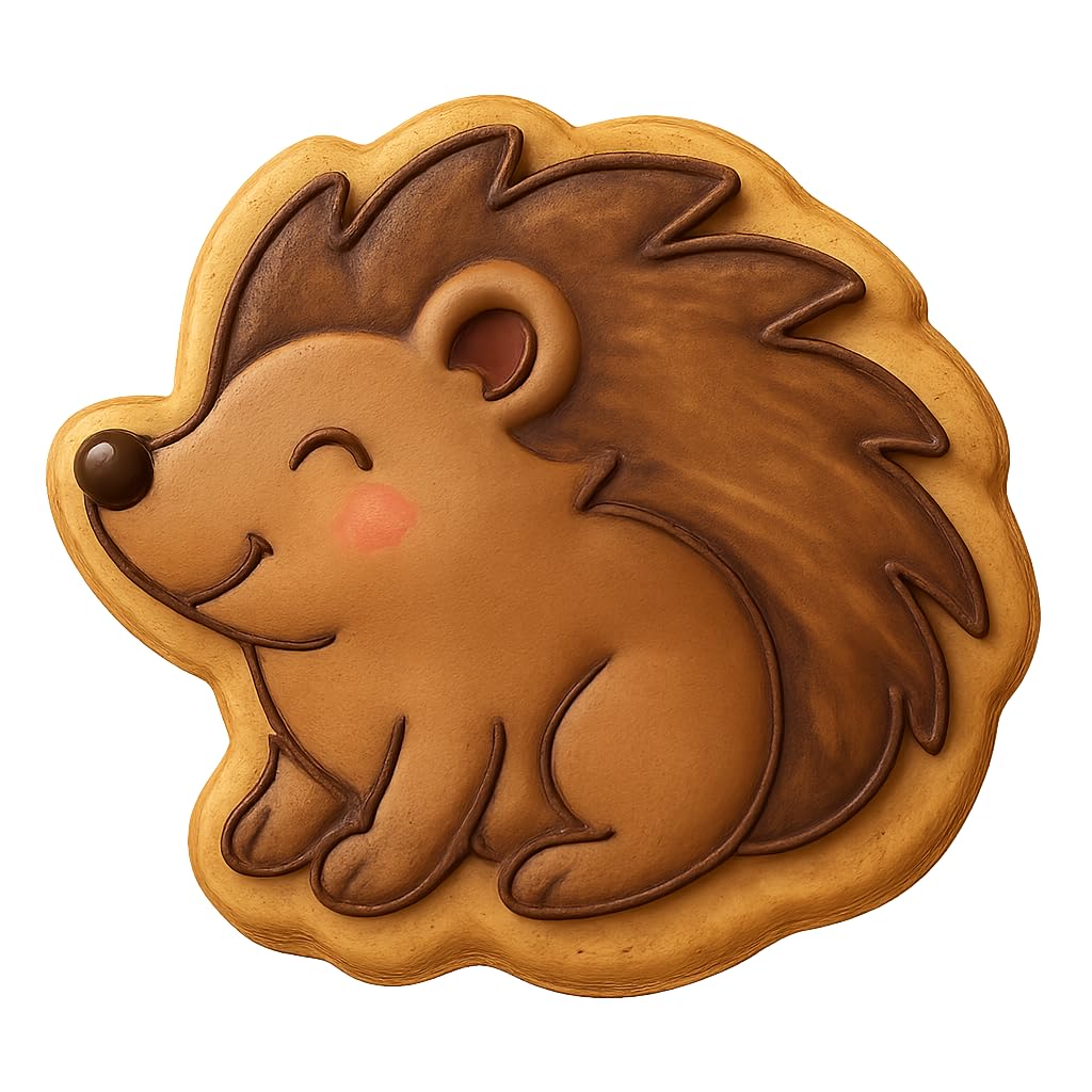 Happy Hedgehog Cookie Cutter 4x4" Premium Baking Party Fun