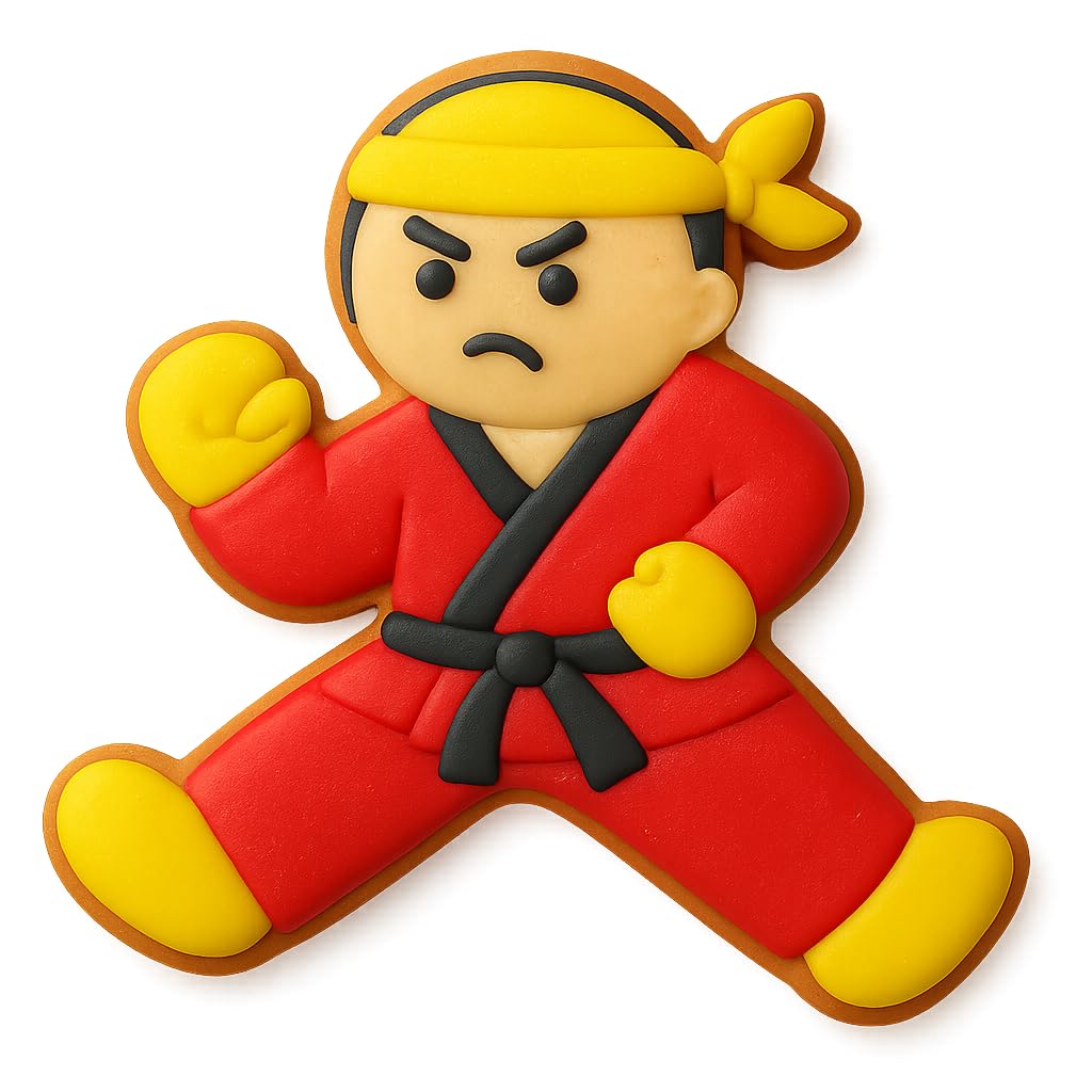 Mighty Gadget Martial Masters Cookie Cutter Collection - 4" Ninja, Karate, and Kung Fu Poses