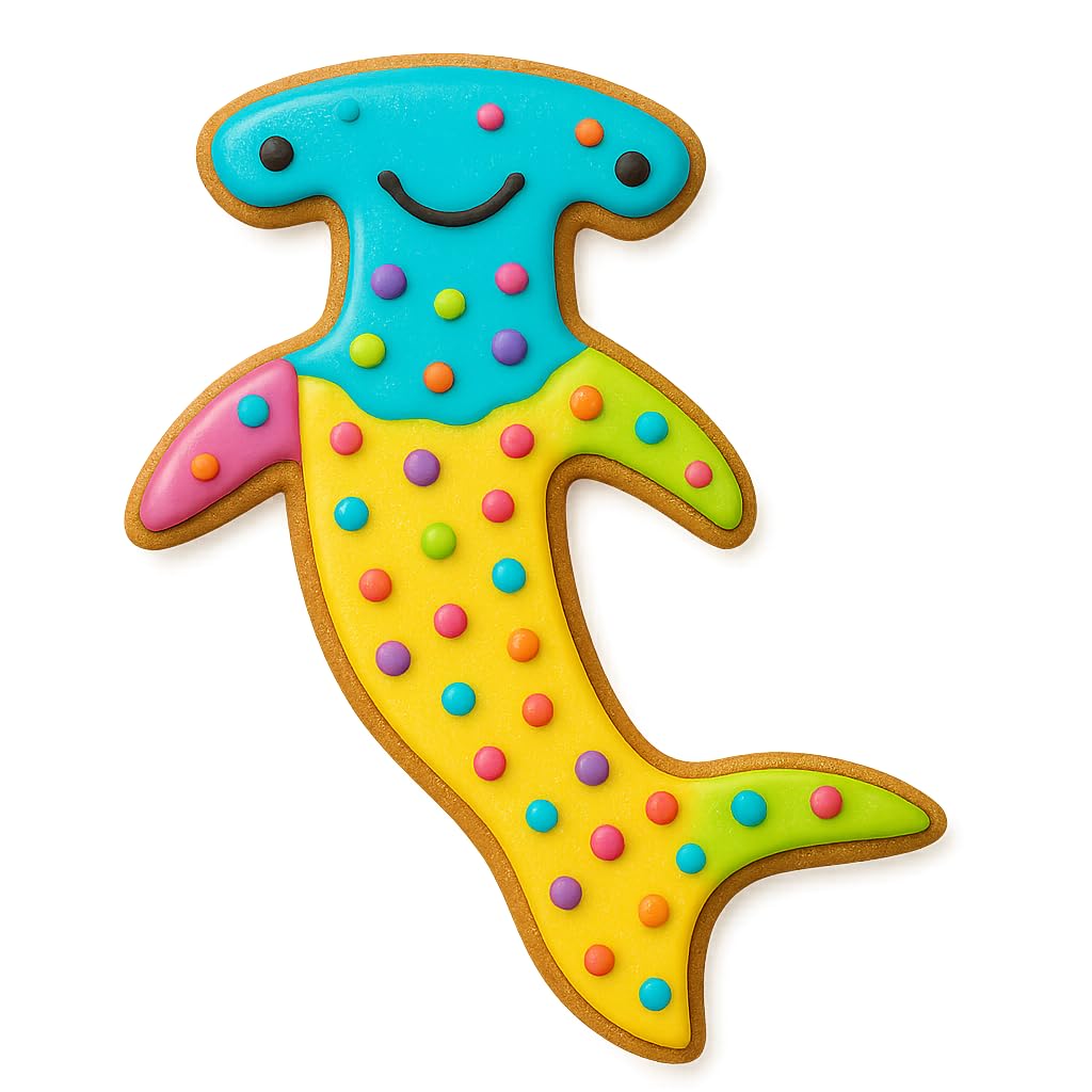 Hammerhead Shark Cookie Cutter - 4.25x2.83 Inches, Ocean-Themed Baking Tool