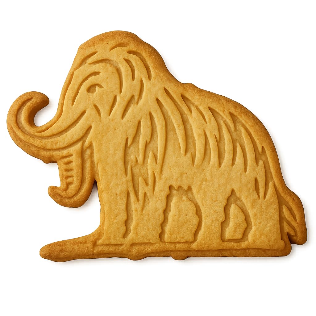 Mammoth Cookie Cutter & Stamp 3x4" for Baking Fondant Clay Embosser Gifts