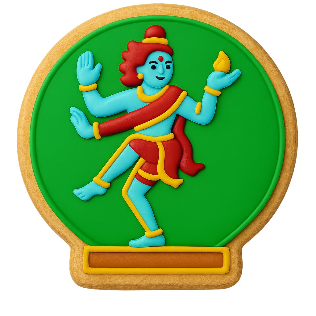 Shiva Nataraja Pose Cookie Cutter - 4x3.9" Creative Kitchen Art Design