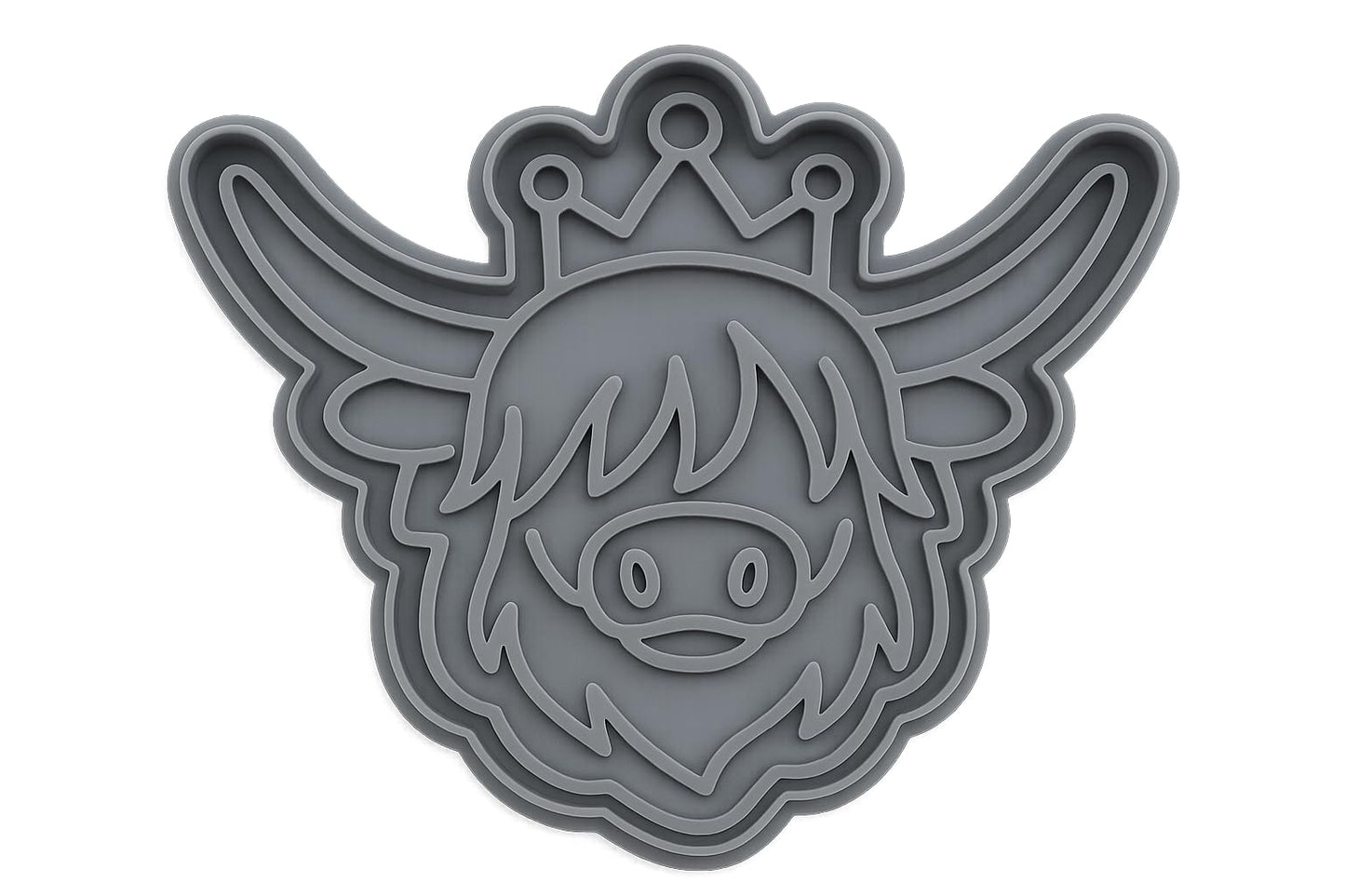 Majestic Highland Cow Cookie Cutter - 4x3.5" Creative Kitchen Fun