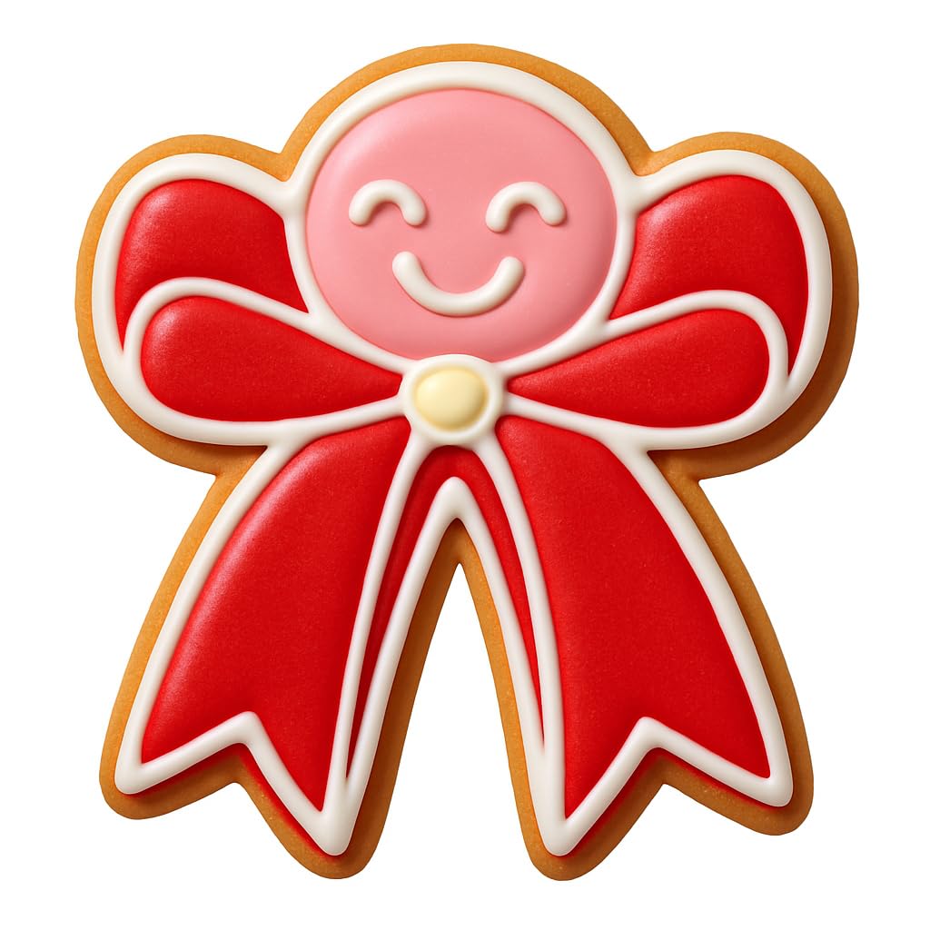 Joyful Ribbon Cookie Cutter - 4x3.5" Fun Baking Design
