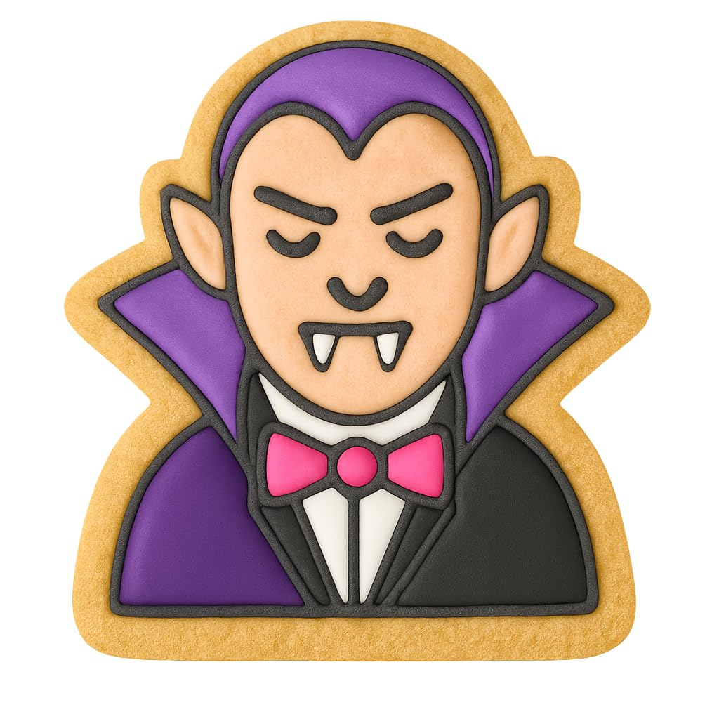 Count Dracula Cookie Cutter - 4x3.5" Fun Halloween Baking Design