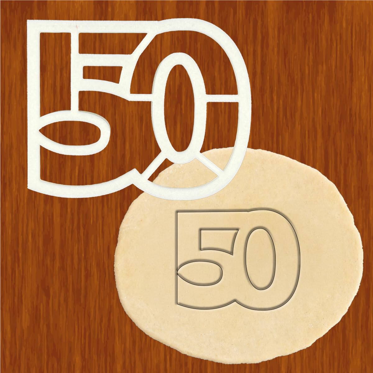 Mighty Gadget Number 50 Cookie Cutter (3x4") - Made in USA by Mighty Gadget - Perfect for 50th Birthdays and Anniversaries