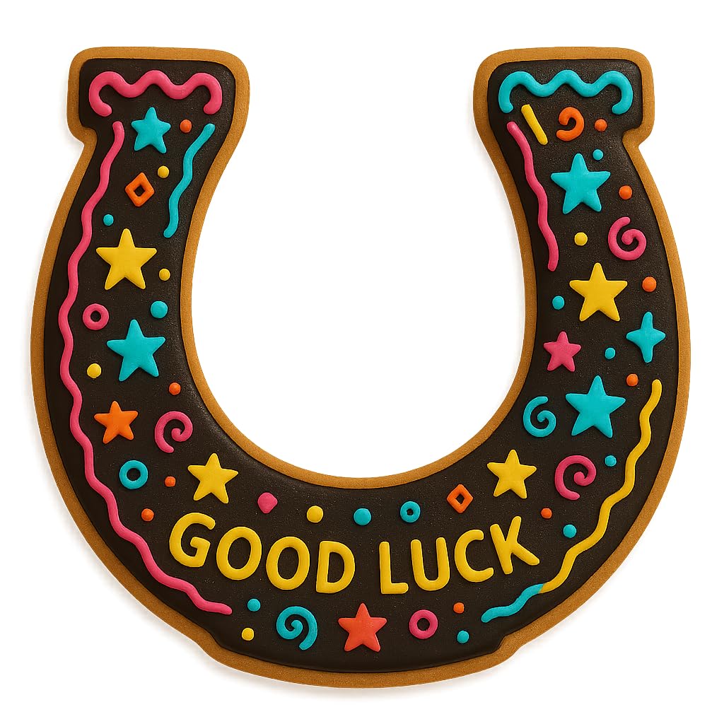 Horseshoe Cookie Cutter & Stamp Set (4x4") - Lucky Baking Tool for Western and Rustic Themes