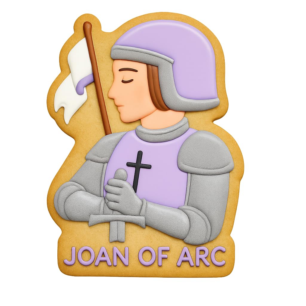 Joan of Arc Warrior Cookie Cutter - 4x2.9" Professional Baking Design