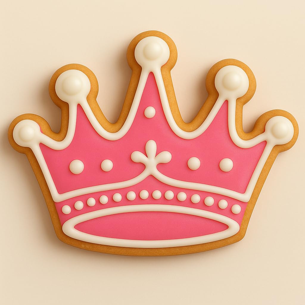 Crown Cookie Cutter (4x2.8") - Perfect for Royal-Themed Desserts, Fondant, and Crafts