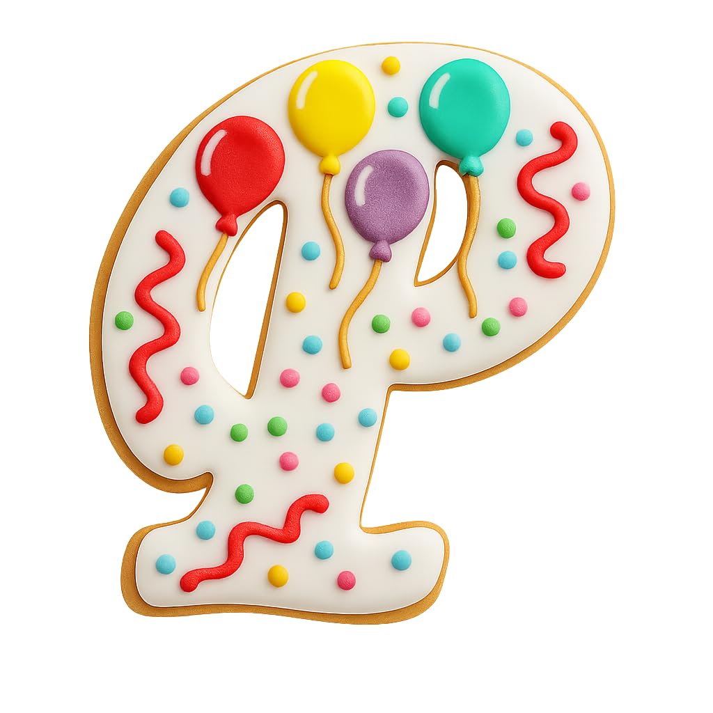 Fancy Cursive Letter Cookie Cutter - 4" Tall Alphabet Baking Mold (Random Color)