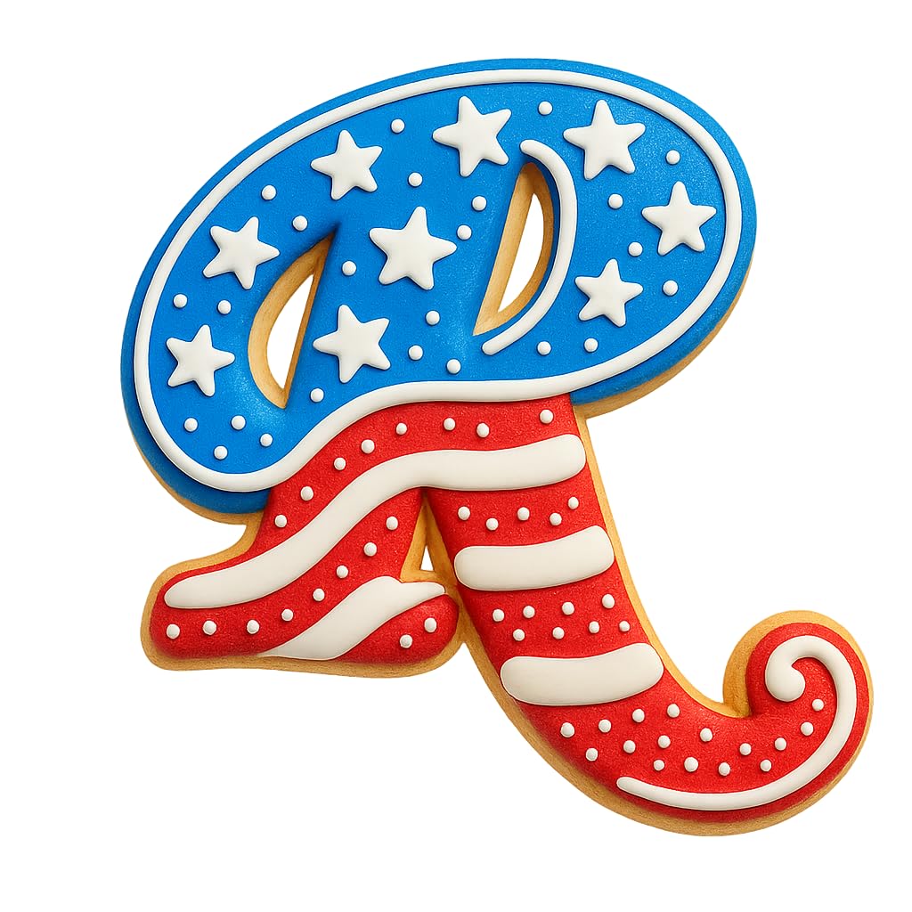 Fancy Cursive Letter Cookie Cutter - 4" Tall Alphabet Baking Mold (Random Color)
