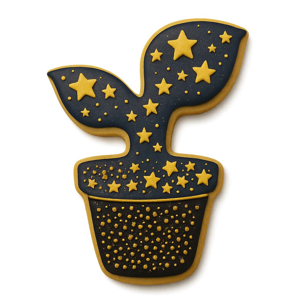 Potted Sprout Cookie Cutter – 3.5x2.29" Fun Garden Plant Shape for Nature-Lovers and Bakers (Random Color)