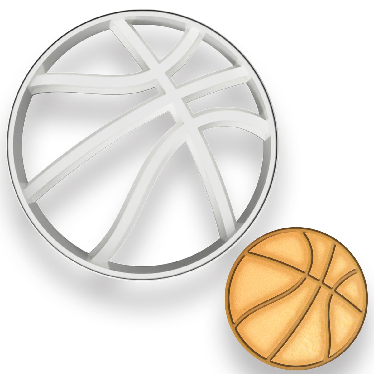 Detailed Basketball Cookie Cutter (2 to 8 inches) - Perfect for Sports-Themed Parties and Crafts