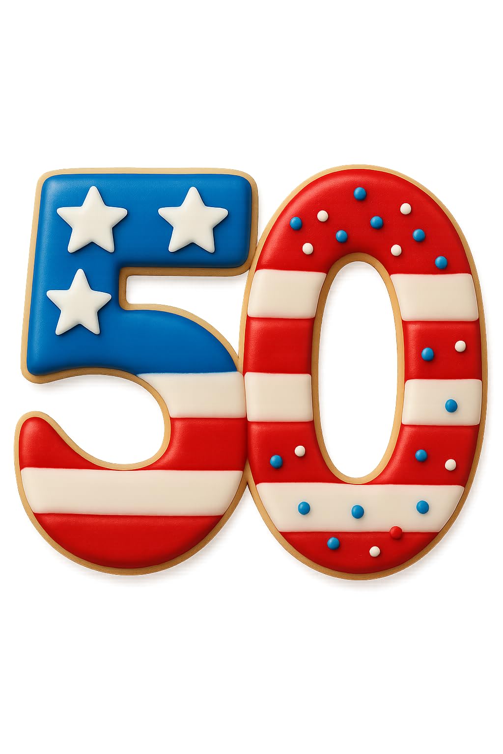 Mighty Gadget Number 50 Cookie Cutter (3x4") - Made in USA by Mighty Gadget - Perfect for 50th Birthdays and Anniversaries