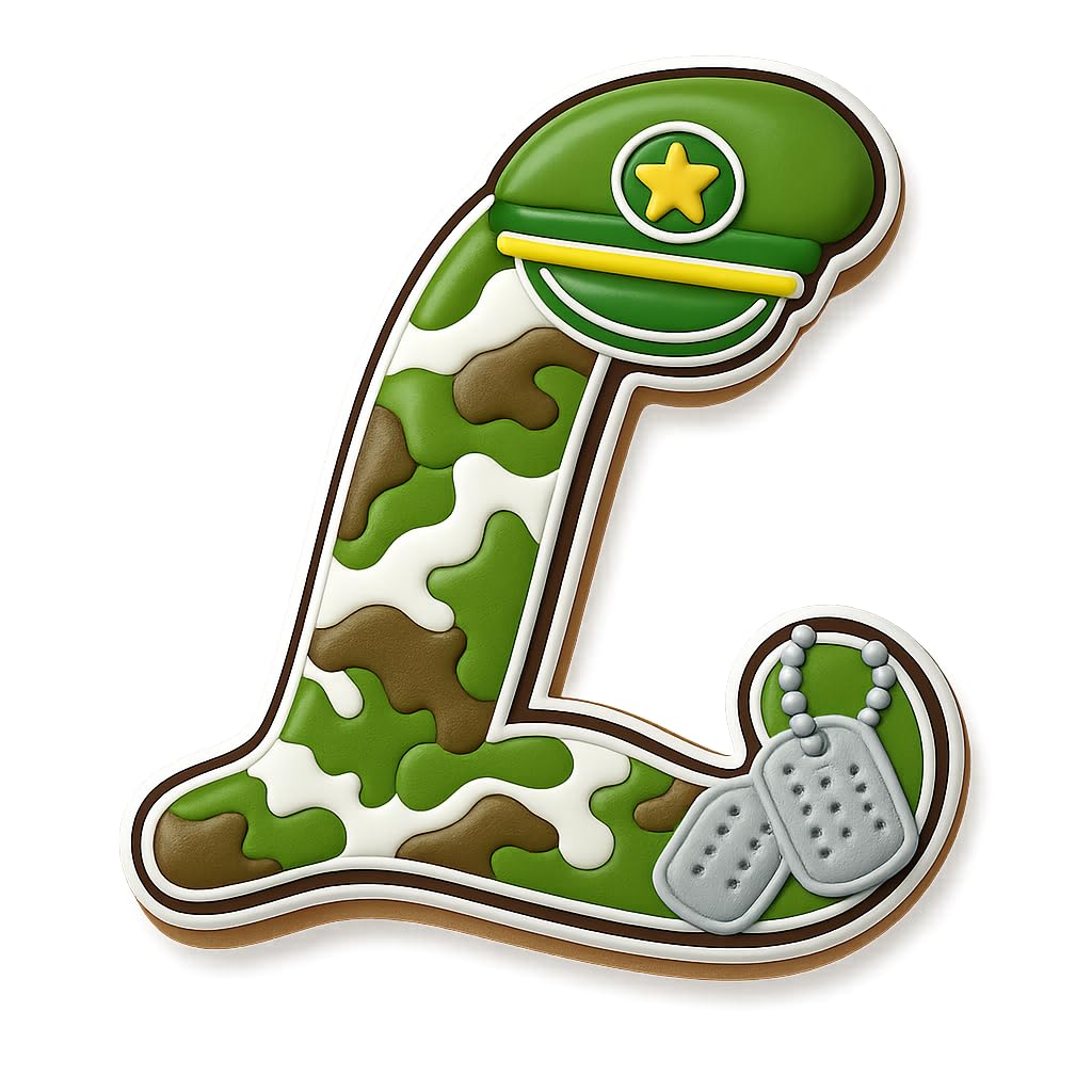 Fancy Cursive Letter Cookie Cutter - 4" Tall Alphabet Baking Mold (Random Color)