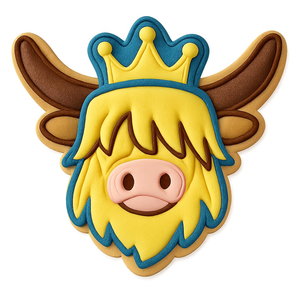 Majestic Highland Cow Cookie Cutter - 4x3.5" Creative Kitchen Fun