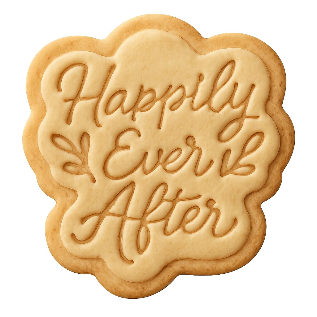 Happily Ever After Cookie Cutter 4x4" Premium Wedding Kitchen Tool