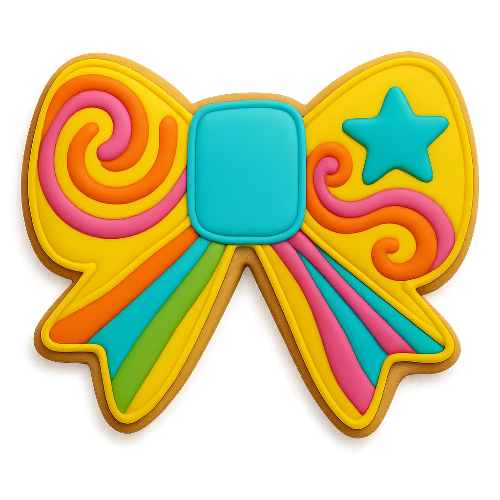 Mighty Gadget Classic Hair Bow Cookie Cutter - 4x3” Pink Ribbon Design