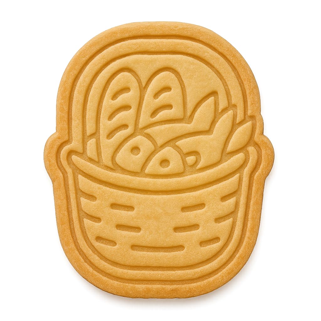 Loaves & Fishes Basket Style 2 Cookie Cutter - 4x3.36" Premium Baking Tool
