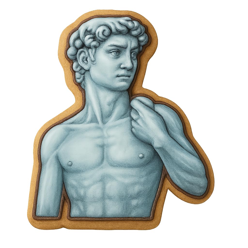Renaissance Statue Bust Cookie Cutter - 4x3.47" Premium Artistic Baking