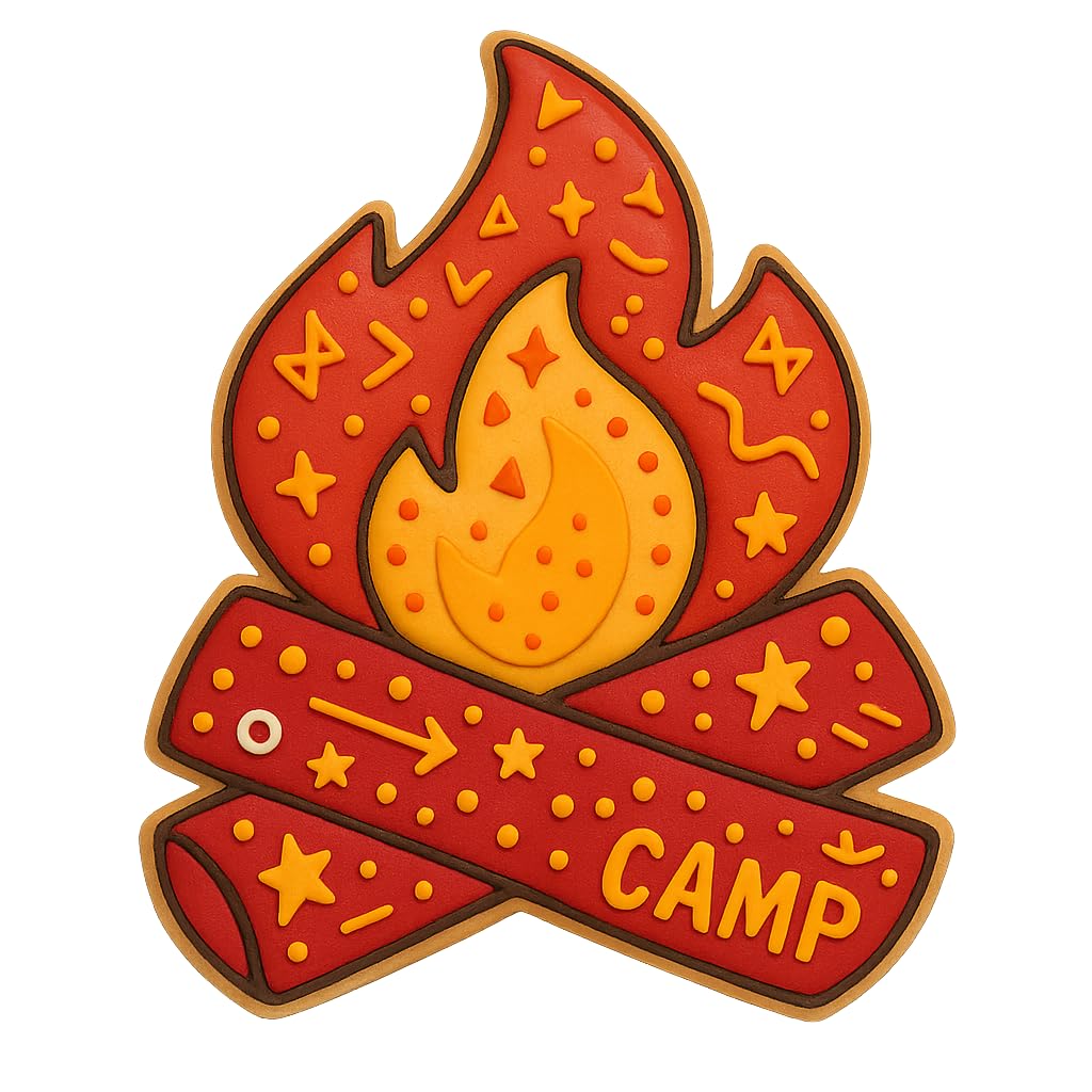 Campfire Cookie Cutter (4.25"x3.38") - Ideal for Outdoor and Adventure-Themed Baking (Random Color)