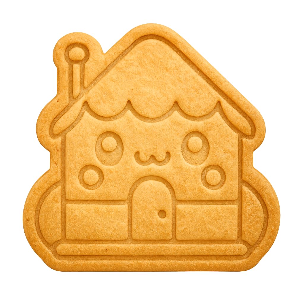 Charming Kawaii House Cookie Cutter - 4x3.8" Kids Party Baking Tool