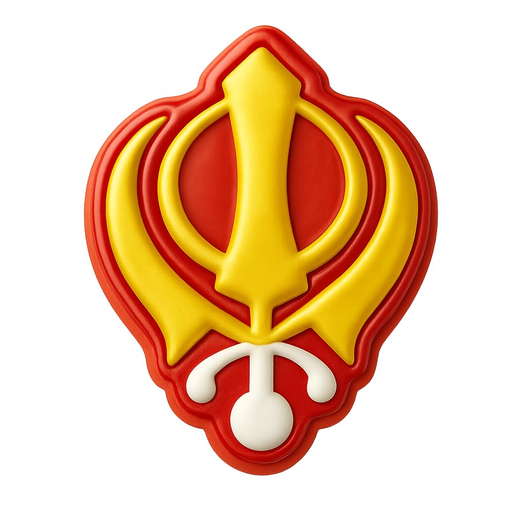 Khanda Emblem Cookie Cutter - 4x3" Creative Home Baking Design