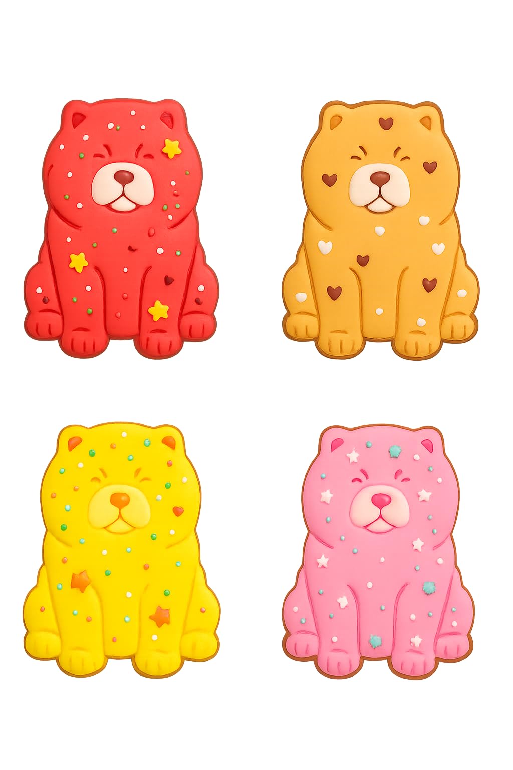 Chow Chow Dog Cookie Cutter & Stamp 4x3" for Baking Fondant Clay for Dog Lovers