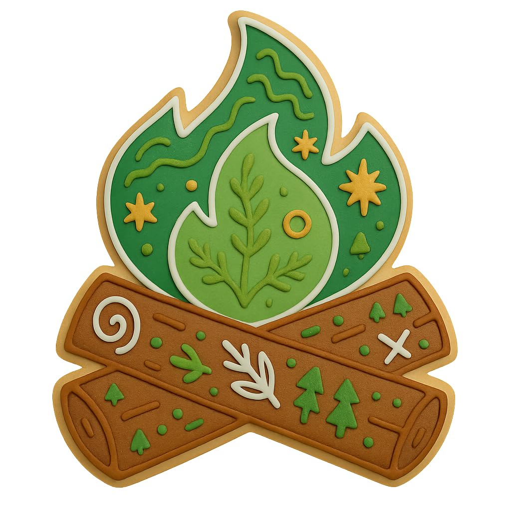 Campfire Cookie Cutter (4.25"x3.38") - Ideal for Outdoor and Adventure-Themed Baking (Random Color)