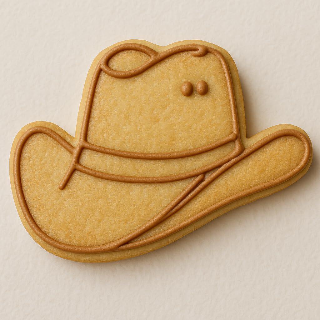 Cowboy Hat Cookie Cutter - 4.25x2.47 Inches, Western-Themed Baking Tool (Random Color)