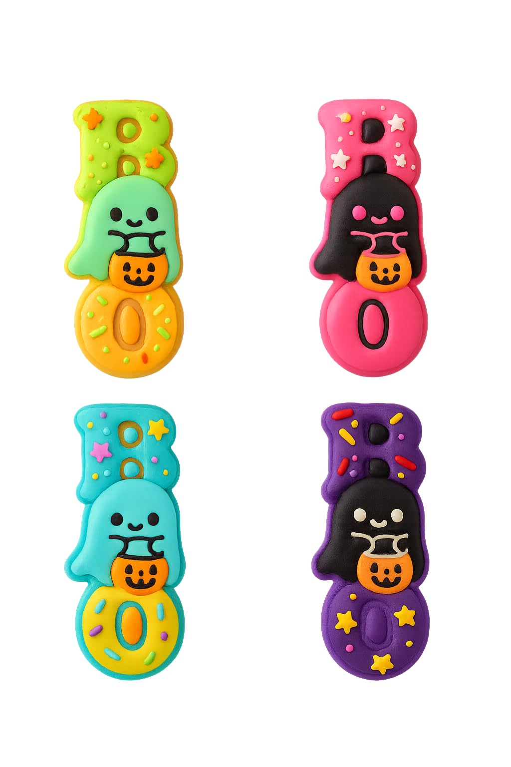 Boo Ghost Cookie Cutter & Stamp 4x1.75" for Baking & Fondant Clay Embosser