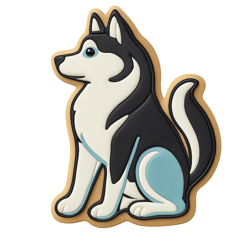Majestic Husky Cookie Cutter - 4x2.8" Premium Kitchen Baking Design