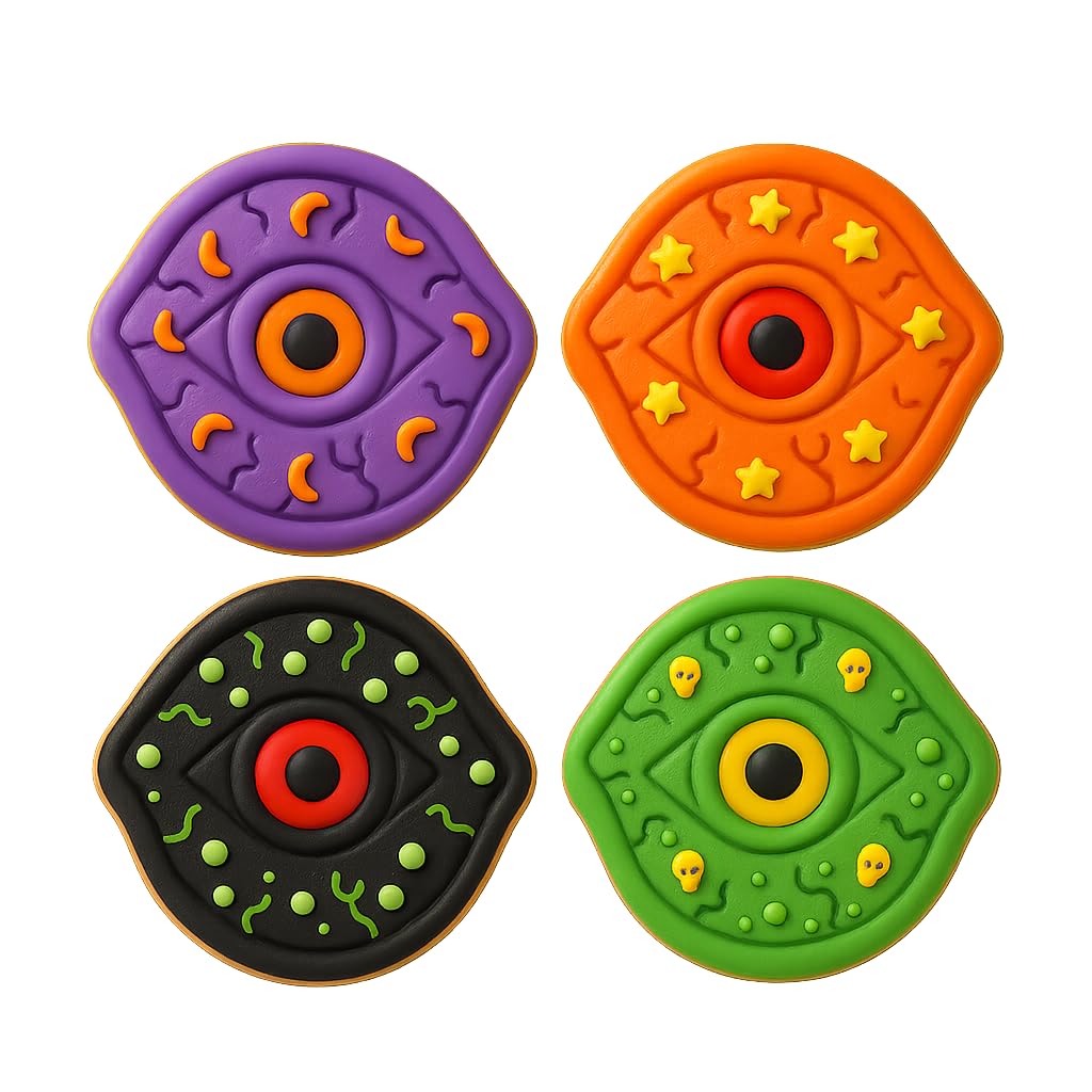 Mighty Gadget Evil Eye Cookie Cutter & Stamp - 4x3.5" Protective Design for Spiritual Baking (Random Color)