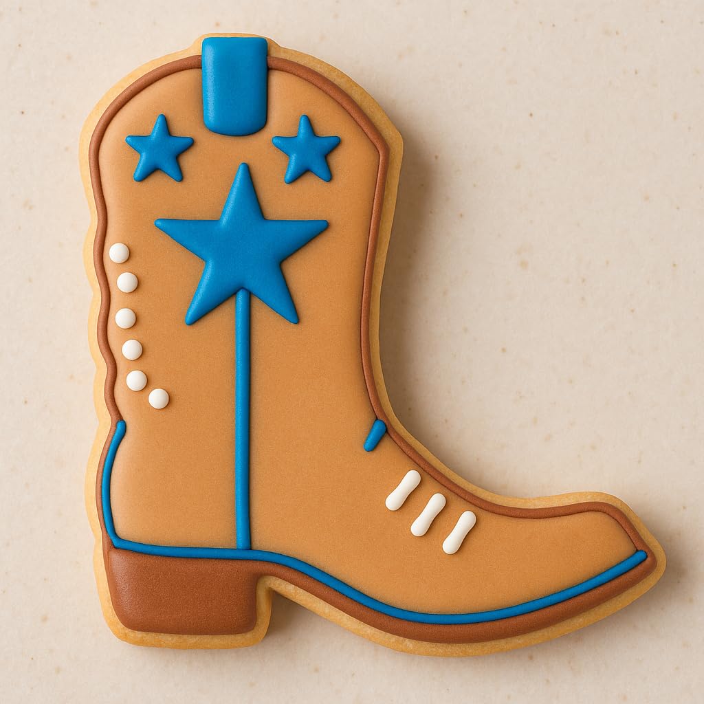 Cowboy Boot Cookie Cutter - 4.25x3.94 Inches, Western-Themed Baking Tool (Random Colors)
