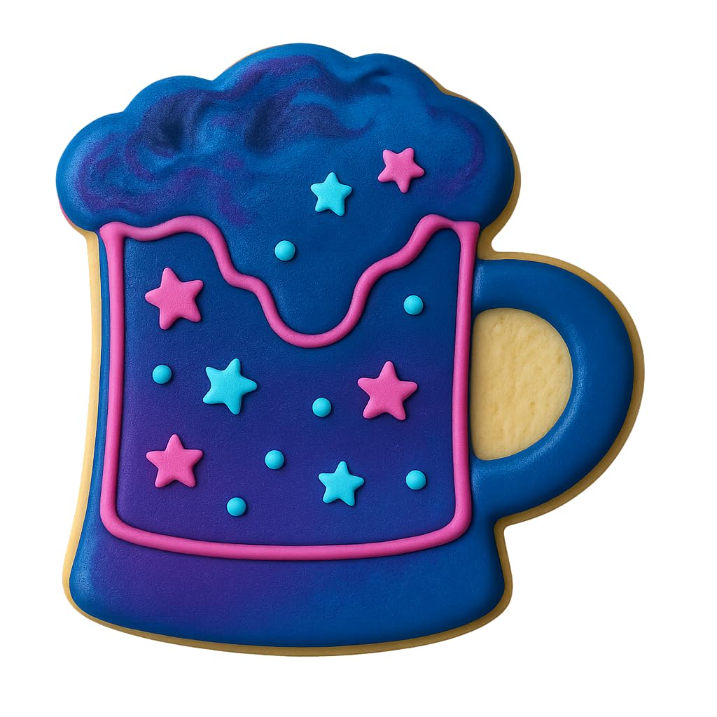 Beer Mug with Foam Cookie Cutter (4x3.5") - Perfect for Beer Lovers, Made in the USA by Mighty Gadget