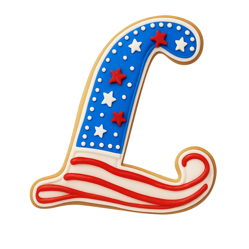 Fancy Cursive Letter Cookie Cutter - 4" Tall Alphabet Baking Mold (Random Color)