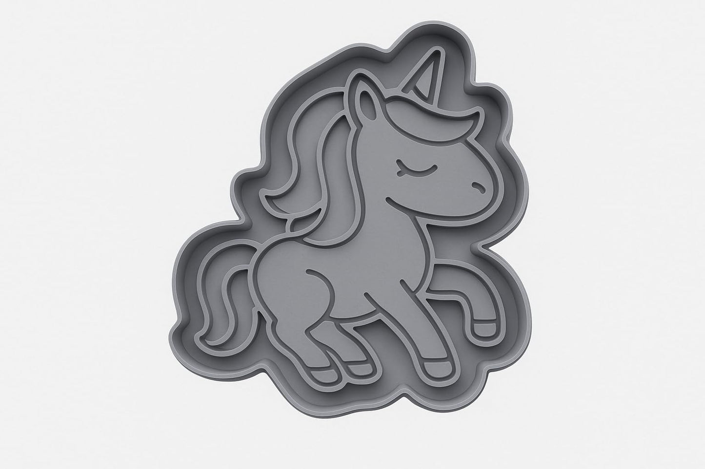 Enchanting Unicorn Cookie Cutter - 4x3.2" Fun Kids Baking Set Delight