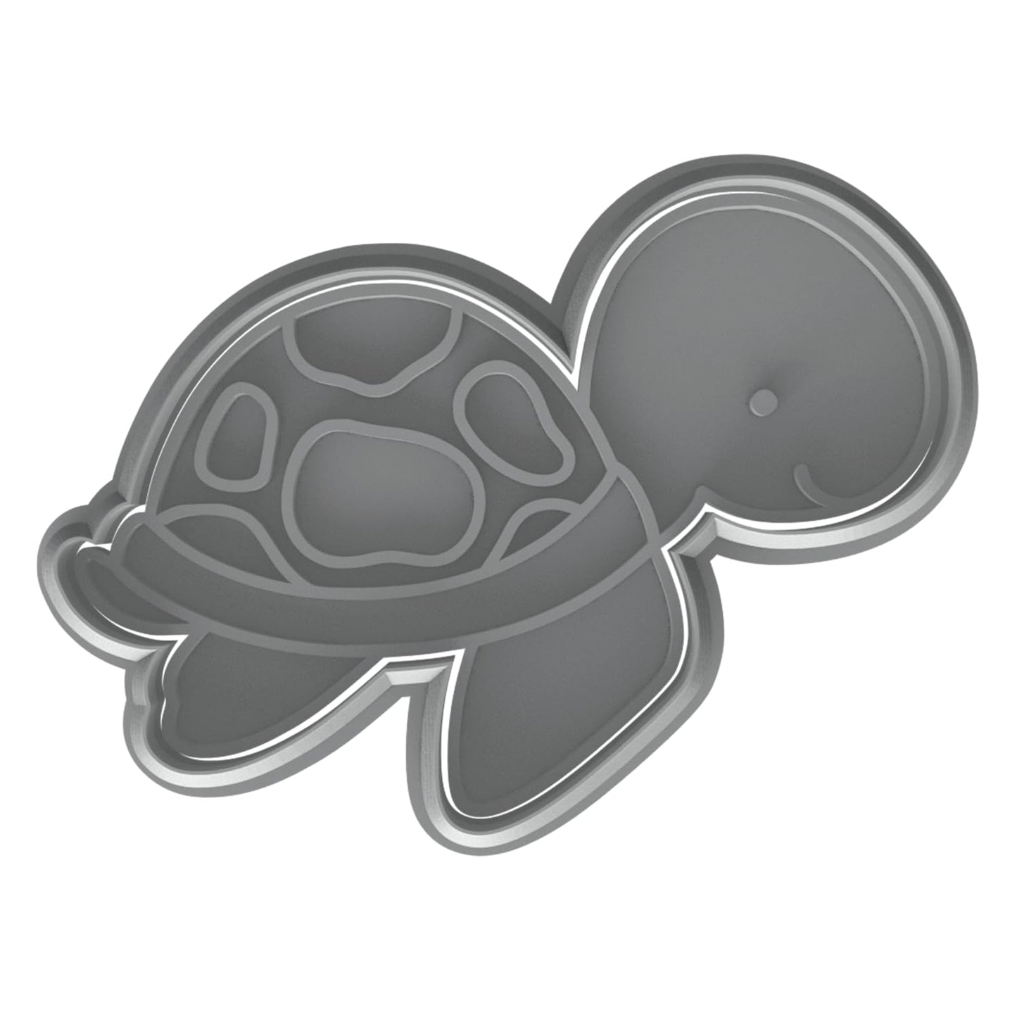 Mighty Gadget Baby Cartoon Turtle Cookie Cutter & Stamp - 4x2.8" Cute Design for Kids' Parties (Random Color)